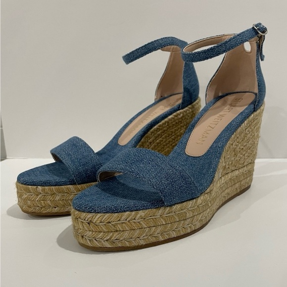NWOT Stuart Weitzman Women's Nudist Curve Espadrille Wedges Size 9.5
Ankle strap - Picture 1 of 6